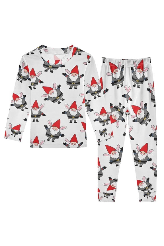 Gnomes with Hat Pajamas Set Long Sleeve Soft Cotton Sleepwear 2 Piece 24M