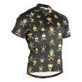 thumbnail image 1 of joogoo Gold Skull Pattern Men's Cycling Jerseys Mountain Bike Short Sleeve Tops L, 1 of 7