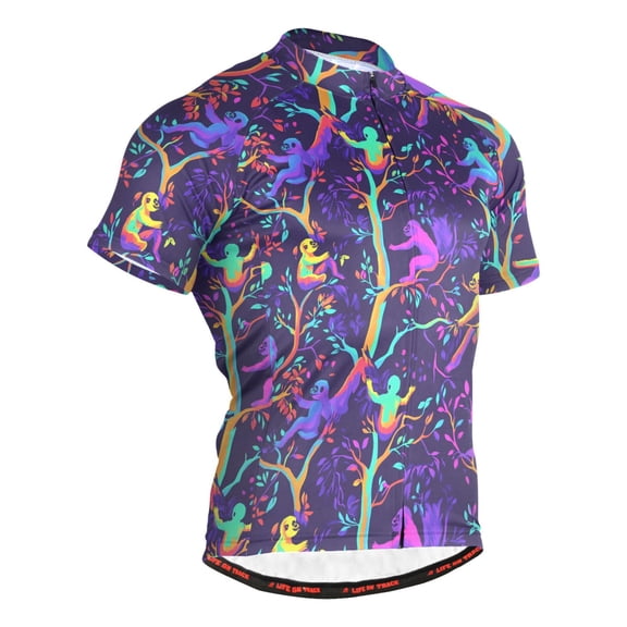 joogoo Gorillas Magic Style Pattern Men's Cycling Jerseys Mountain Bike Short Sleeve Tops M