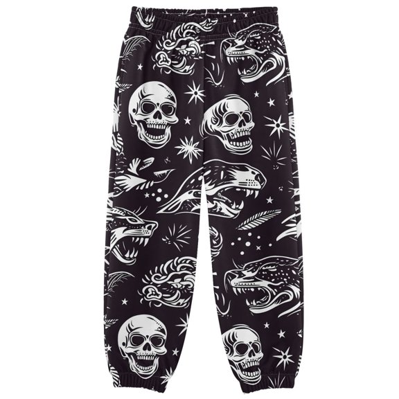 joogoo Goth Skeletons Boys' Sweatpants Jogger Pants 3T