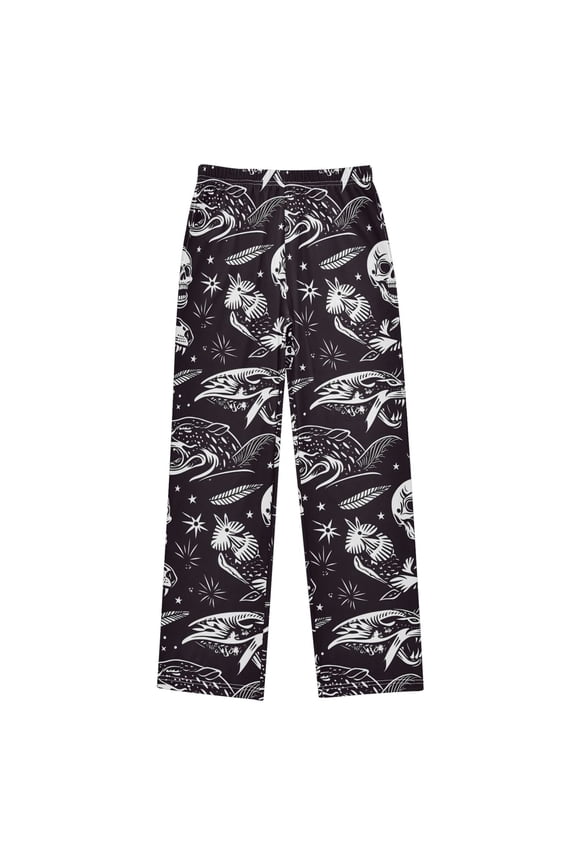 Goth Skeletons Pajama Pants Pj Bottoms Sleepwear Lounge L