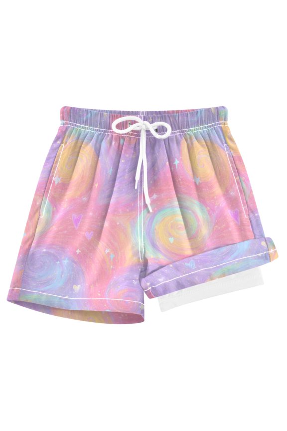 Gradient Galaxy Boys Swim Trunks Beach Swimsuit Shorts Boxer 8Y