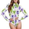 thumbnail image 1 of joogoo Grapes Women's Mock Turtle Neck Long Sleeve Bodysuit XL, 1 of 8