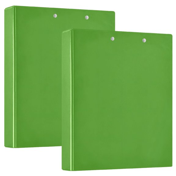 joogoo Grass Green Background Hardcover 3 Ring Binder 1.5" Round Rings Interior Pockets Binders Organizer 2 Pack