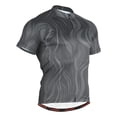 thumbnail image 1 of joogoo Gray Wave Lines Pattern Men's Cycling Jerseys Mountain Bike Short Sleeve Tops L, 1 of 7
