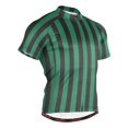 thumbnail image 1 of joogoo Green and Black Stripes Pattern Men's Cycling Jerseys Mountain Bike Short Sleeve Tops S, 1 of 7