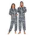 thumbnail image 1 of joogoo Grey Leopard Print Unisex Adults Onesies Pajamas Jumpsuits L, 1 of 7