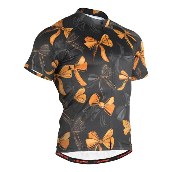joogoo Halloween Bows Pattern Men's Cycling Jerseys Mountain Bike Short Sleeve Tops S