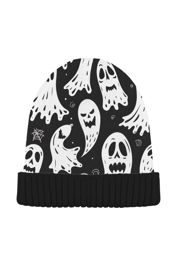Halloween Devils Beanie Hats Men Women Cuffed Skull Cap Winter Warm Knit Thick Beanies