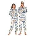 thumbnail image 1 of joogoo Hand Draw Fishes Unisex Adults Onesies Pajamas Jumpsuits L, 1 of 7