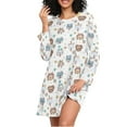 thumbnail image 1 of joogoo Hand Drawn Cute Dog Women's Long Sleeve Nightgown Sleepwear L, 1 of 8