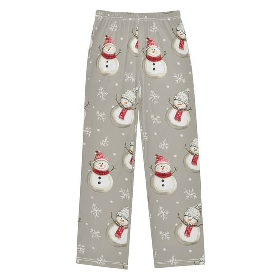 joogoo Hand Drawn Snowman Pajama Pants Pj Bottoms Sleepwear Lounge M