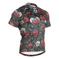 thumbnail image 1 of joogoo Hearts Roses Flower Men's Cycling Jerseys Mountain Bike Short Sleeve Tops 3XL, 1 of 7