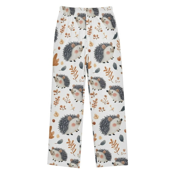 joogoo Hedgehog Autumn Leave Pajama Pants Pj Bottoms Sleepwear Lounge XL