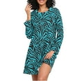 thumbnail image 1 of joogoo Horse Stripes Women's Long Sleeve Nightgown Sleepwear M, 1 of 8