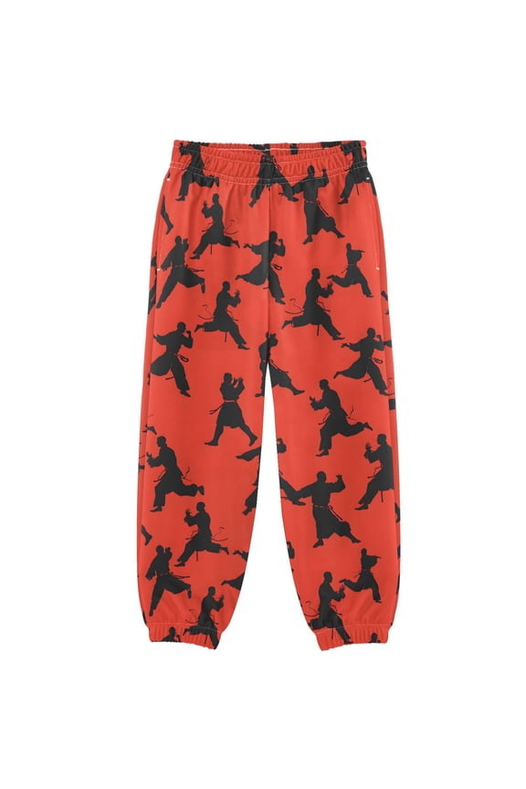 Karate Style Red Boys' Sweatpants Jogger Pants 3T