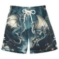 thumbnail image 1 of joogoo Kids Boys Swim Trunks Dragons at Night Beach Board Shorts Drawstring Swimsuit Kid Teen L, 1 of 6