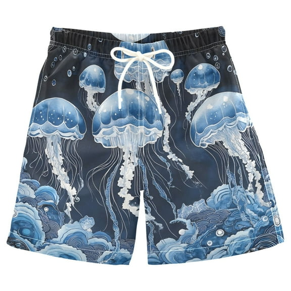 joogoo Kids Boys Swim Trunks Magic Jellyfish Beach Board Shorts Drawstring Swimsuit Kid Teen M