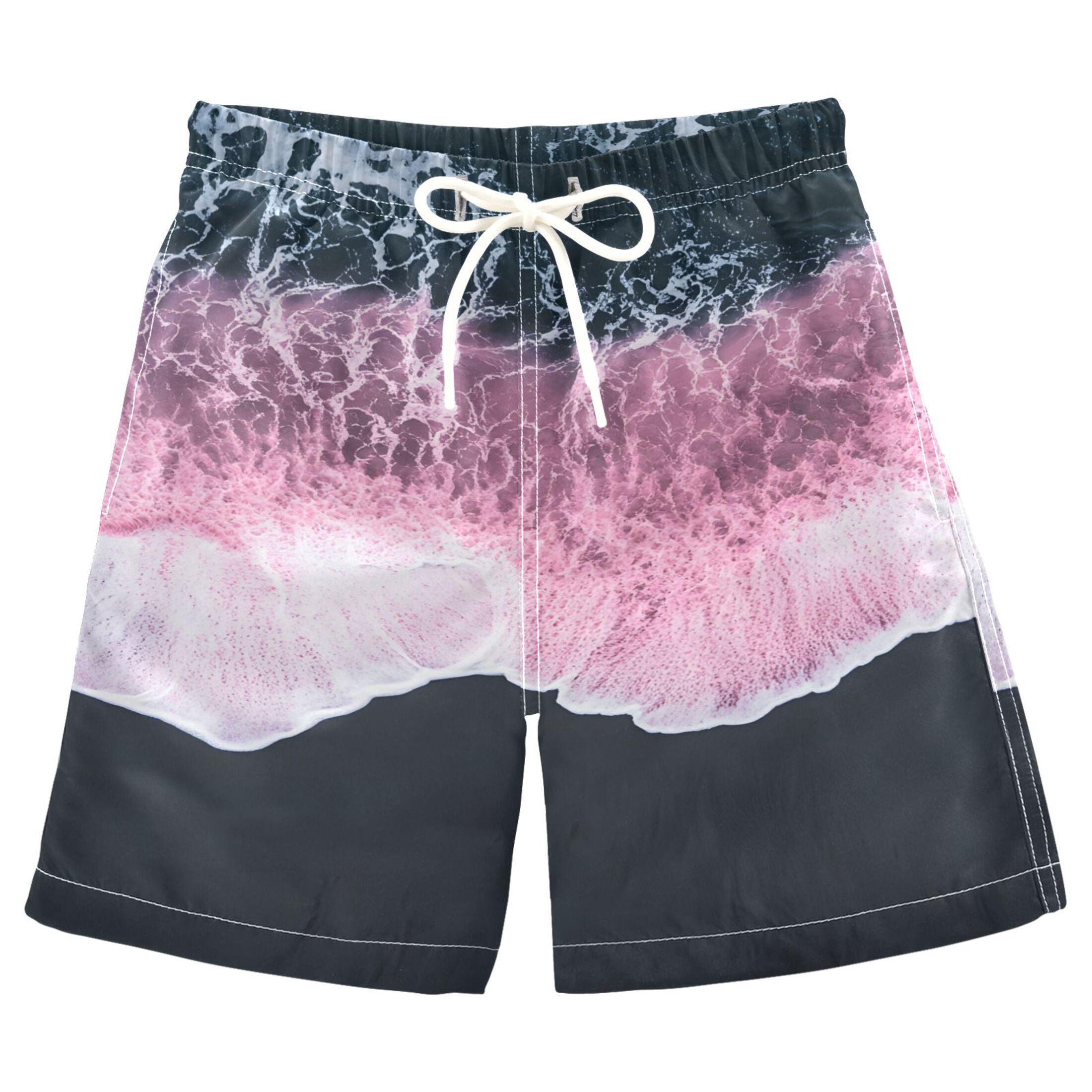 Teenage Drawstring joogoo Kids Boys Swim Trunks Sand Beach Landscape Beach Board Shorts ...