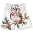 thumbnail image 1 of joogoo Kids Boys Swim Trunks Watercolor Owl Beach Board Shorts Drawstring Swimsuit Kid Teen M, 1 of 6
