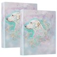 thumbnail image 1 of joogoo Labrador Dog Hardcover 3 Ring Binder 1.5" Round Rings Interior Pockets Binders Organizer 2 Pack, 1 of 9