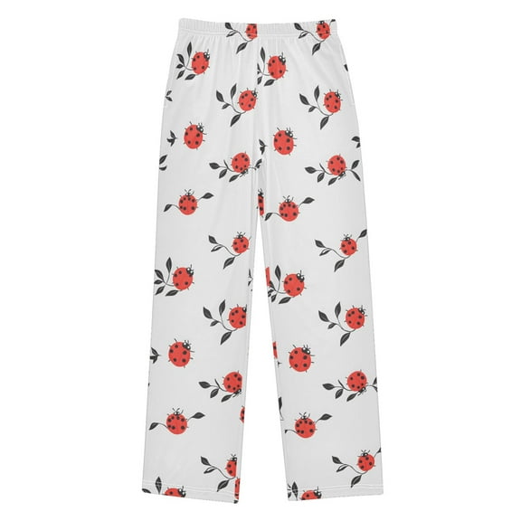 joogoo Ladybugs Leaves Pajama Pants Pj Bottoms Sleepwear Lounge L