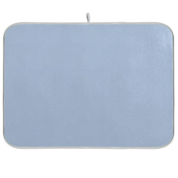 joogoo Lake Blue Dish Drying Mat Kitchen Counter Absorbent Drying Pad 18x24 in Drainer Rack