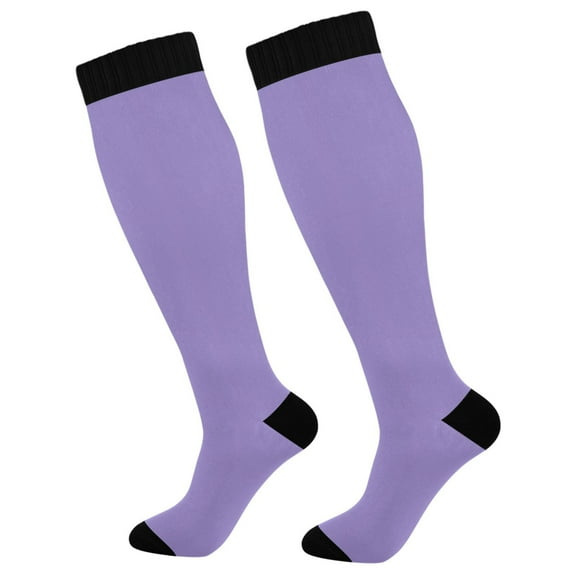 joogoo Lavender Purple Long Socks Women Men Knee High Sock