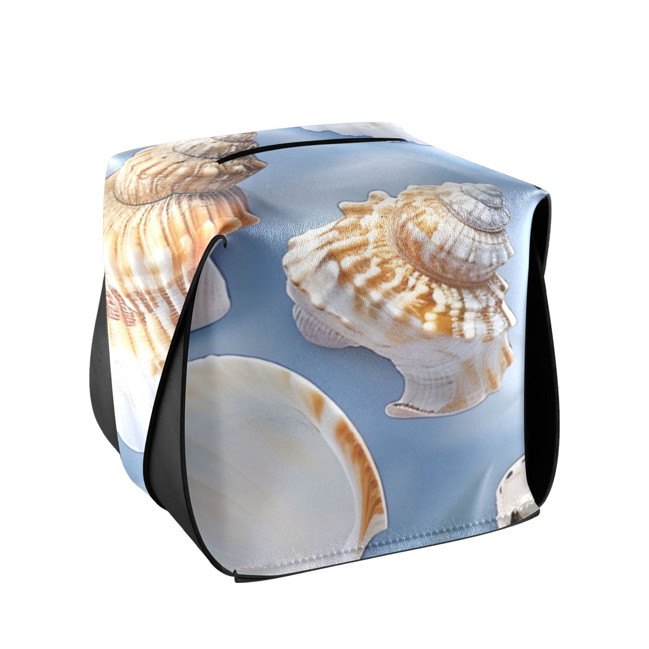 joogoo Leather Tissue Box Cover Shell Conch Facial Cube Holder Case ...