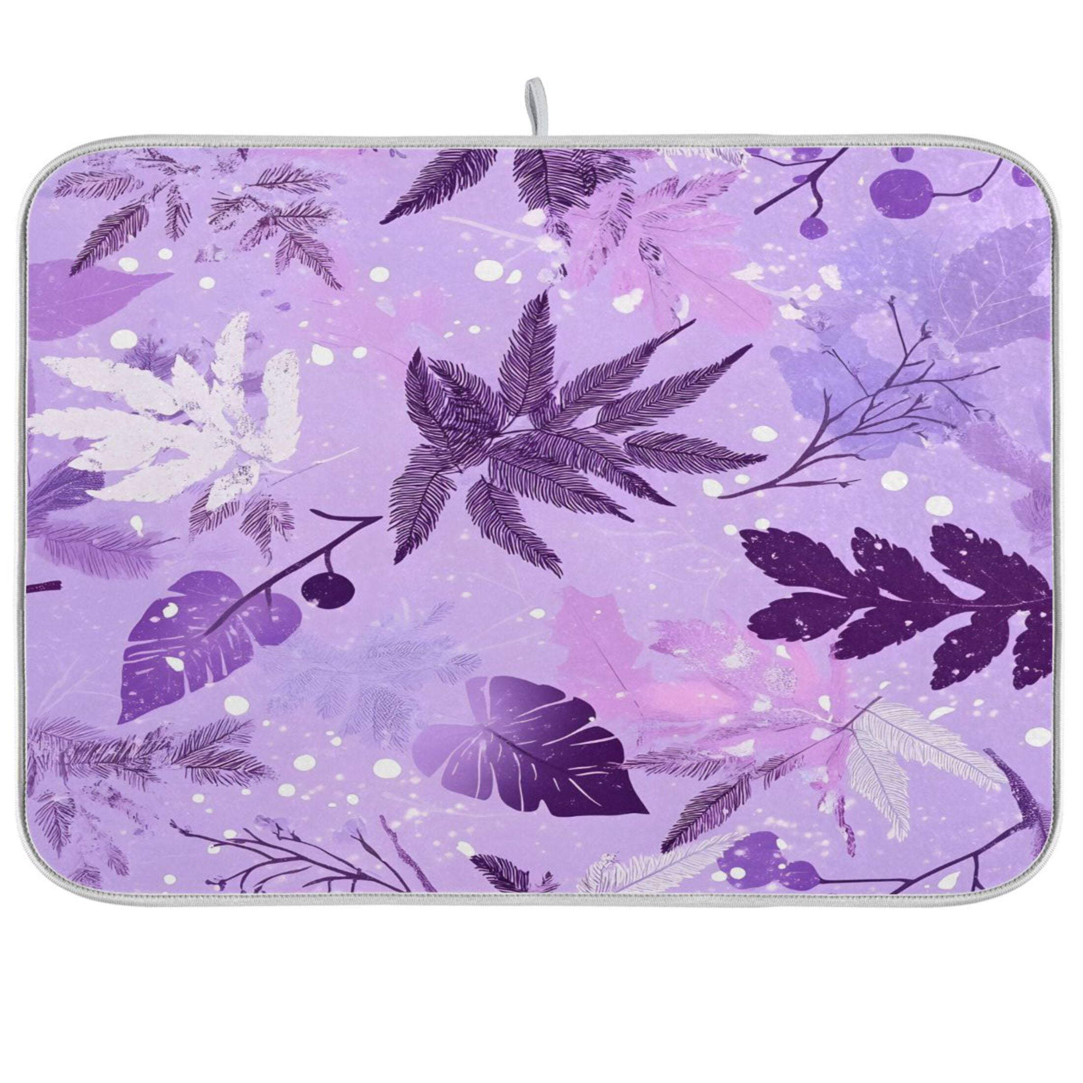 Drying Pad Pattern joogoo Leaves Snow Pattern Dish Drying Mat Kitchen Counter Absorbent ...