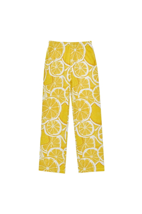 Lemon Fruits Pajama Pants Pj Bottoms Sleepwear Lounge M