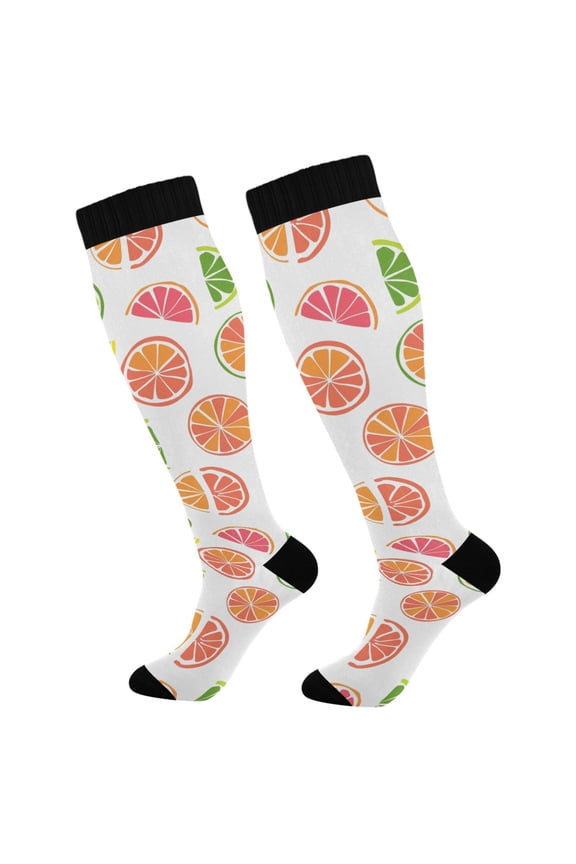 Lemon Summer Style Socks Women Men Knee High Sock