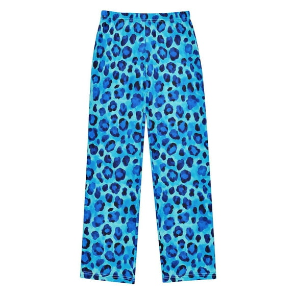joogoo Leopard Blue Pajama Pants Pj Bottoms Sleepwear Lounge XL