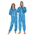thumbnail image 1 of joogoo Leopard Blue Unisex Adults Onesies Pajamas Jumpsuits L, 1 of 7
