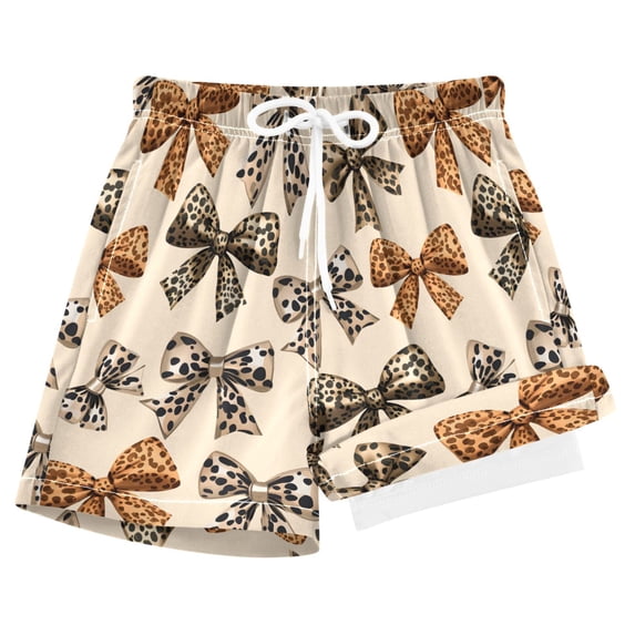 joogoo Leopard Bows Boys Swim Trunks Beach Swimsuit Shorts Boxer 5-6T
