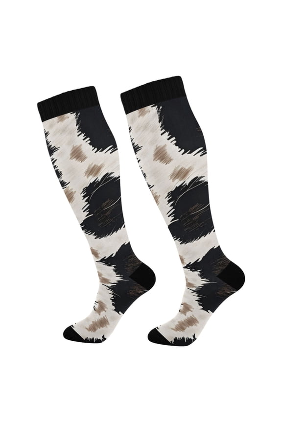 Leopard Pattern Socks Women Men Knee High Sock