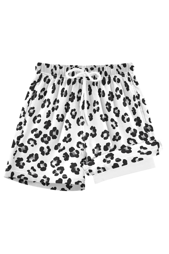 Leopard Pattern White Boys Swim Trunks Beach Swimsuit Shorts Boxer 12-13Y