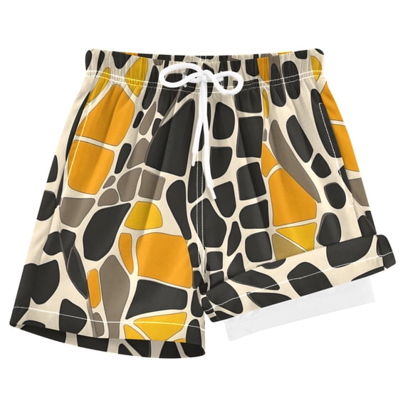 joogoo Leopard Print Boys Swim Trunks Beach Swimsuit Shorts Boxer 12-13Y