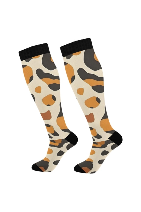 Leopard Print Long Socks Women Men Knee High Sock