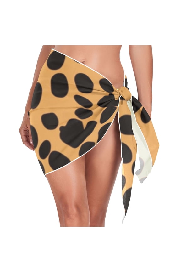 Leopard Print Women's Beach Sarong Bathing Suit Wrap Swimwear Cover Ups L