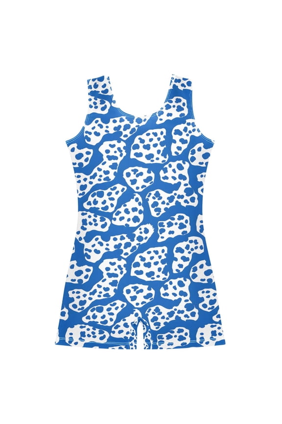 Leopard Print-a1 Pattern Girls Leotards Gymnastics Tumbling Outfit Biketard Unitard 5-6Years