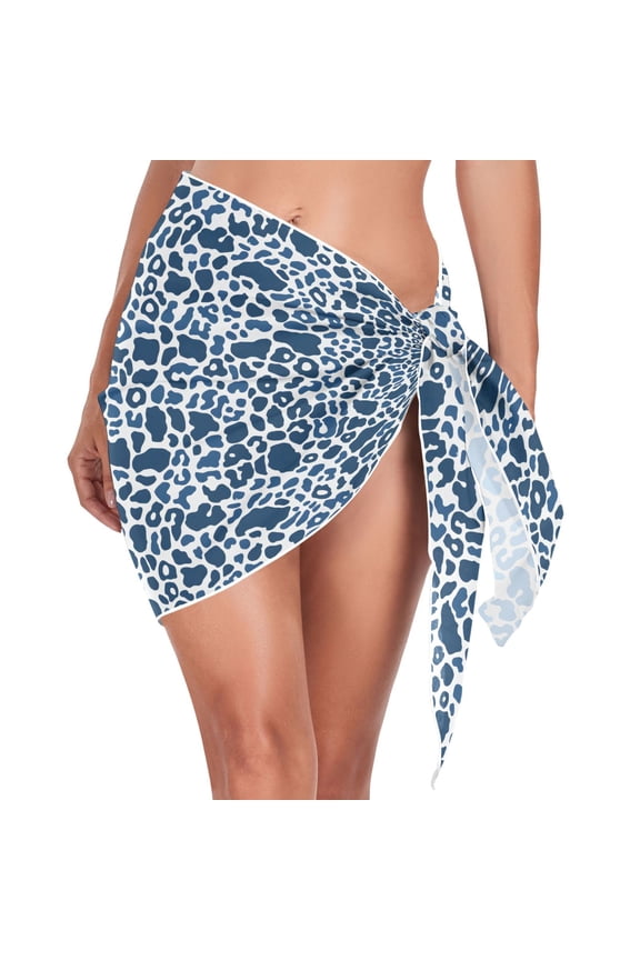 Leopard Print-a2 Women's Beach Sarong Bathing Suit Wrap Swimwear Cover Ups S