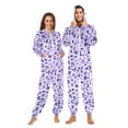 thumbnail image 1 of joogoo Leopard Purple-a1 Unisex Adults Onesies Pajamas Jumpsuits L, 1 of 7