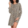 thumbnail image 1 of joogoo Leopard-d8 Women's Long Sleeve Nightgown Sleepwear L, 1 of 8