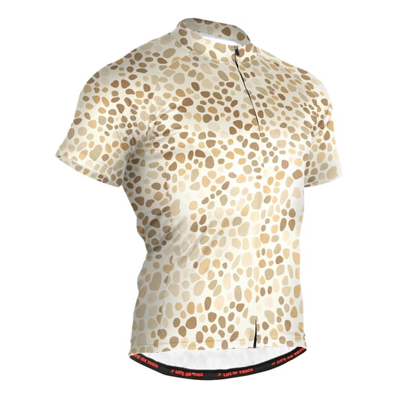 joogoo Leopard-h1 Pattern Men's Cycling Jerseys Mountain Bike Short Sleeve Tops L