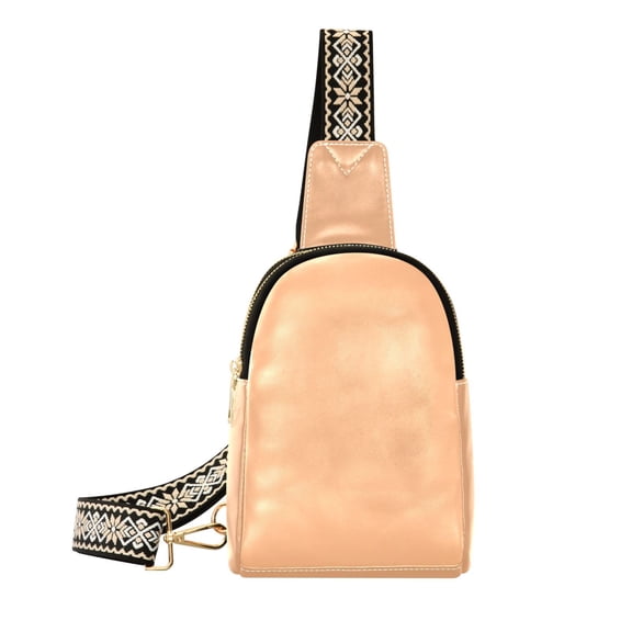 joogoo Light Orange Sling Backpack Crossbody Shoulder Bags Waist Packs Chest Bag