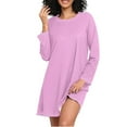 thumbnail image 1 of joogoo Light Pink Background Women's Long Sleeve Nightgown Sleepwear L, 1 of 8