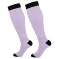 thumbnail image 1 of joogoo Light Purple Solid Long Socks Women Men Knee High Sock, 1 of 8