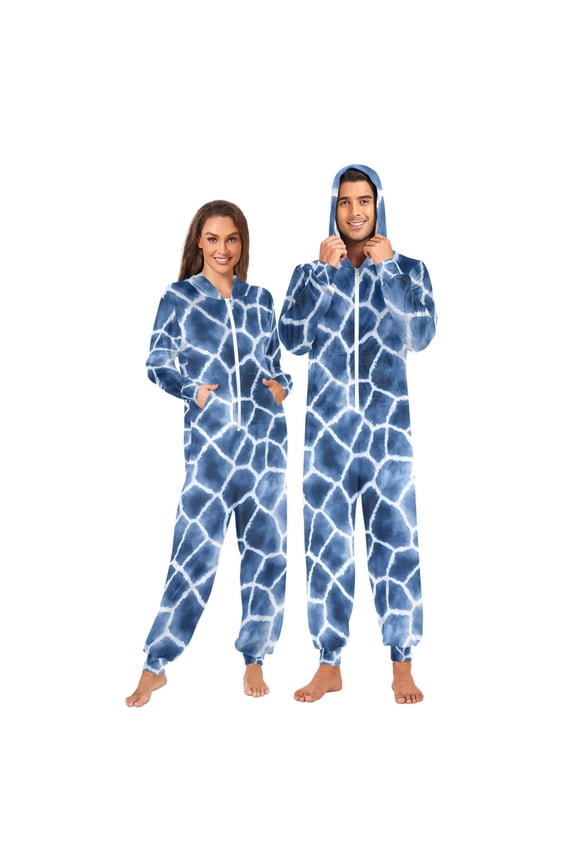 Lightning Giraffe Pattern Unisex Adults Onesies Pajamas Jumpsuits M