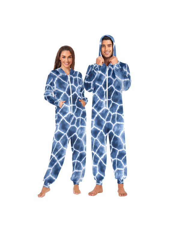 Lightning Giraffe Pattern Unisex Adults Onesies Pajamas Jumpsuits S